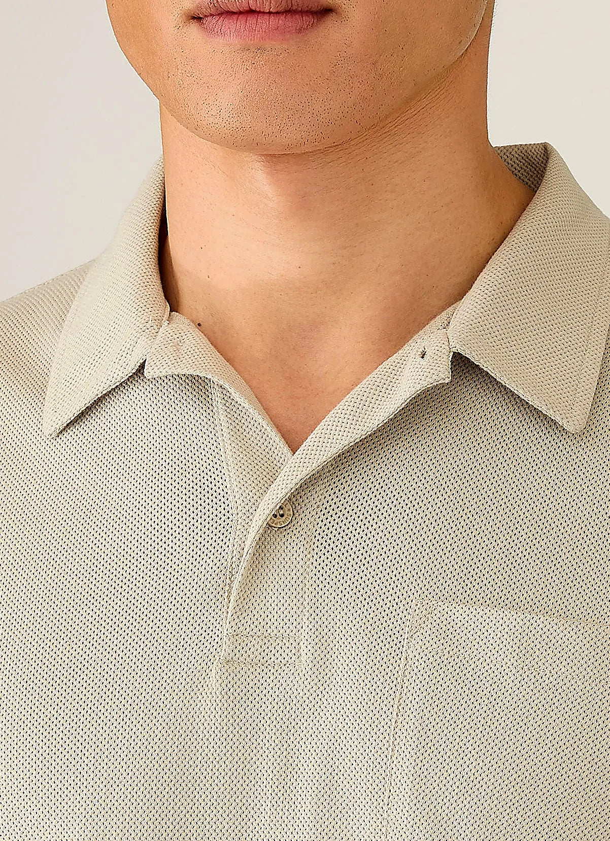 Ash polo shirt for men, mesh cotton