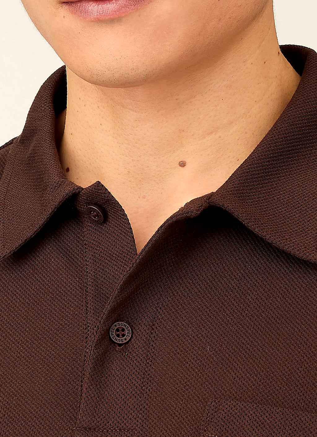 Bakelite polo shirt for men, mesh cotton