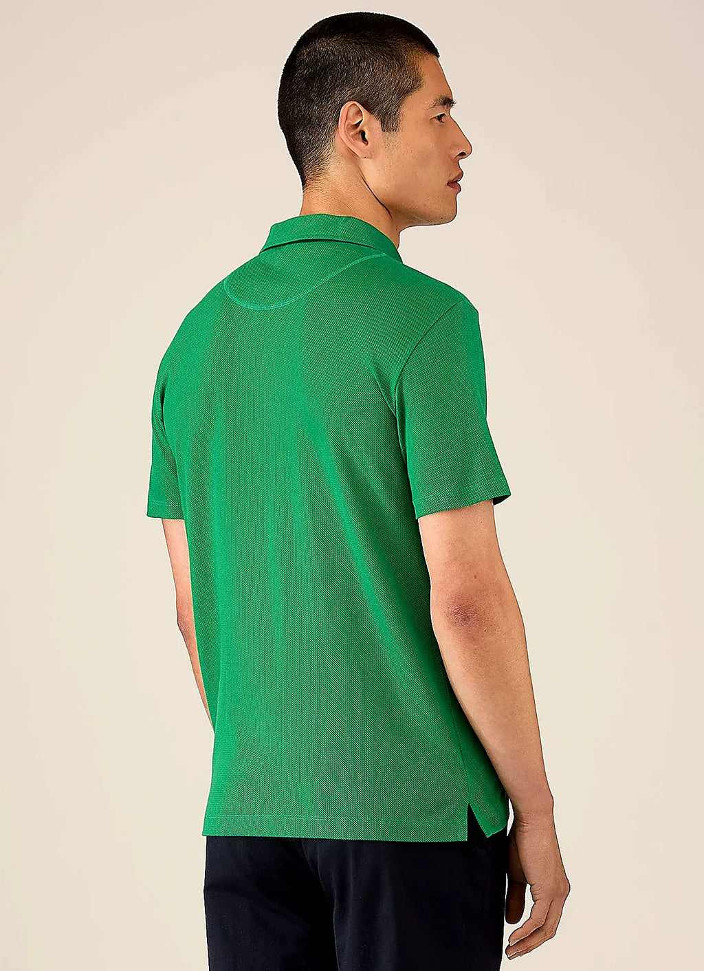 Men's mesh cotton polo shirt in Bright Green