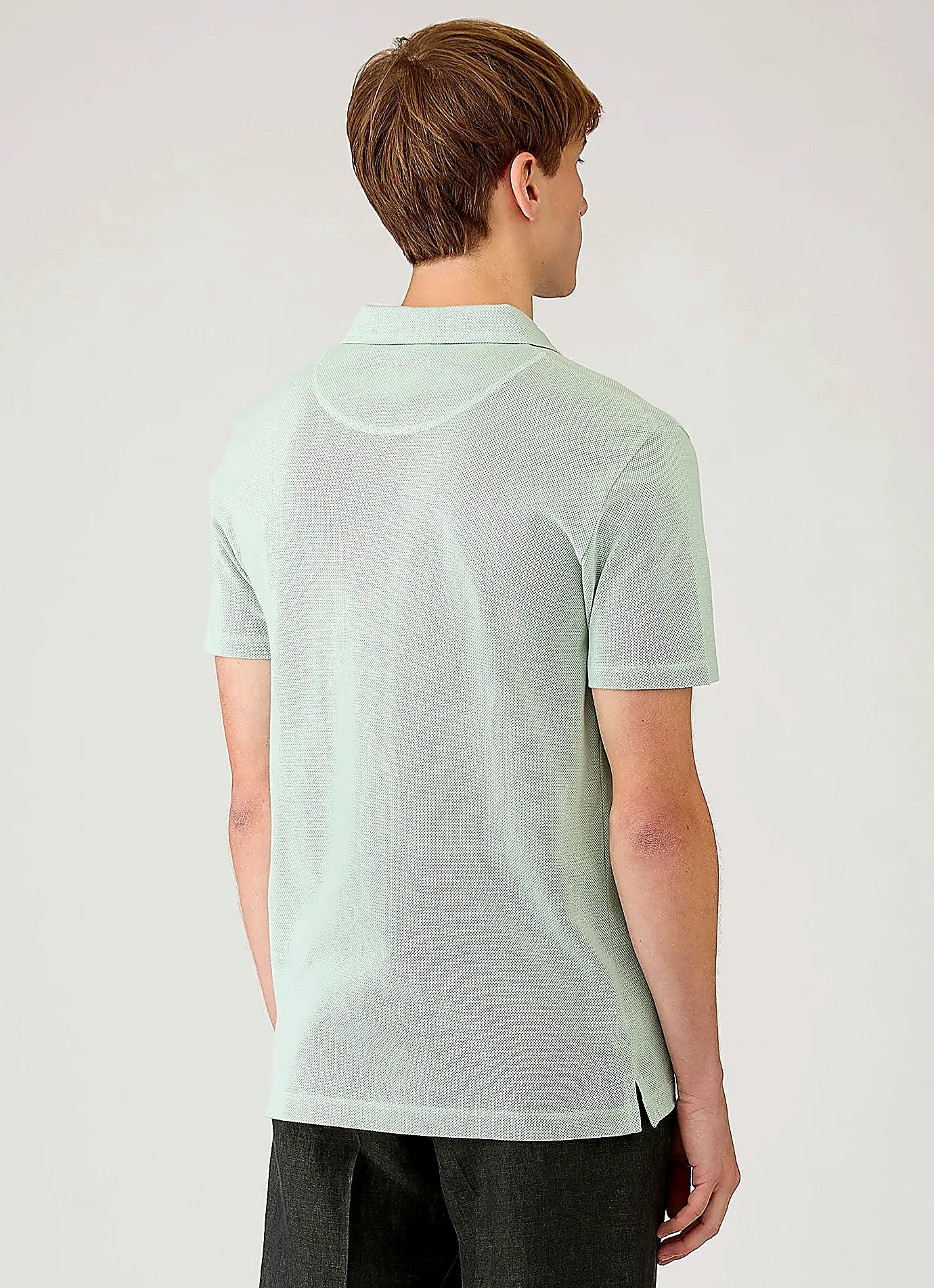 Men's mesh cotton polo shirt in Laurel