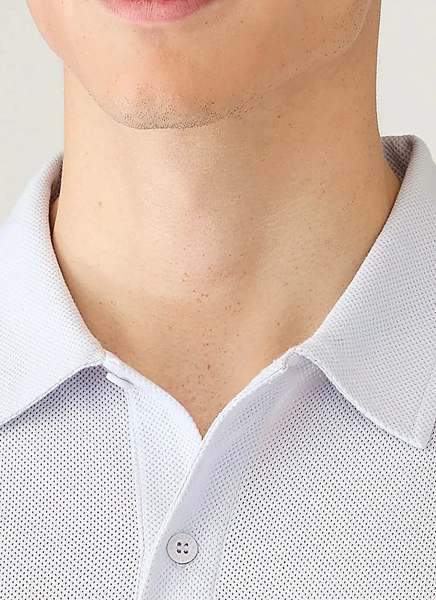 Light Blue polo shirt for men, mesh cotton