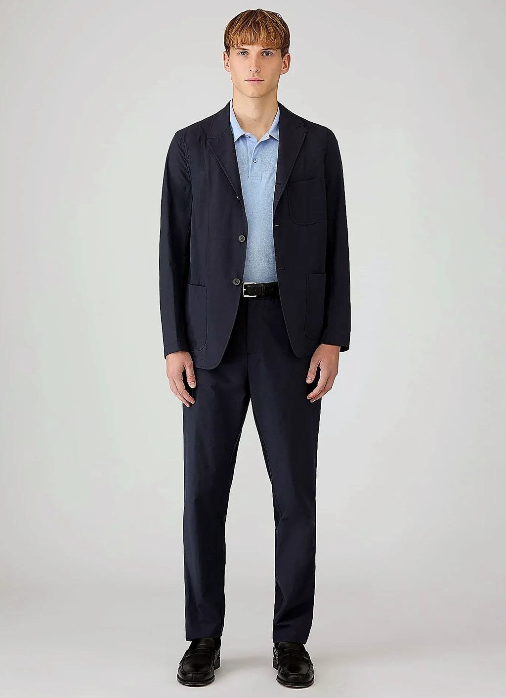 Sky polo shirt in mesh cotton, slim fit