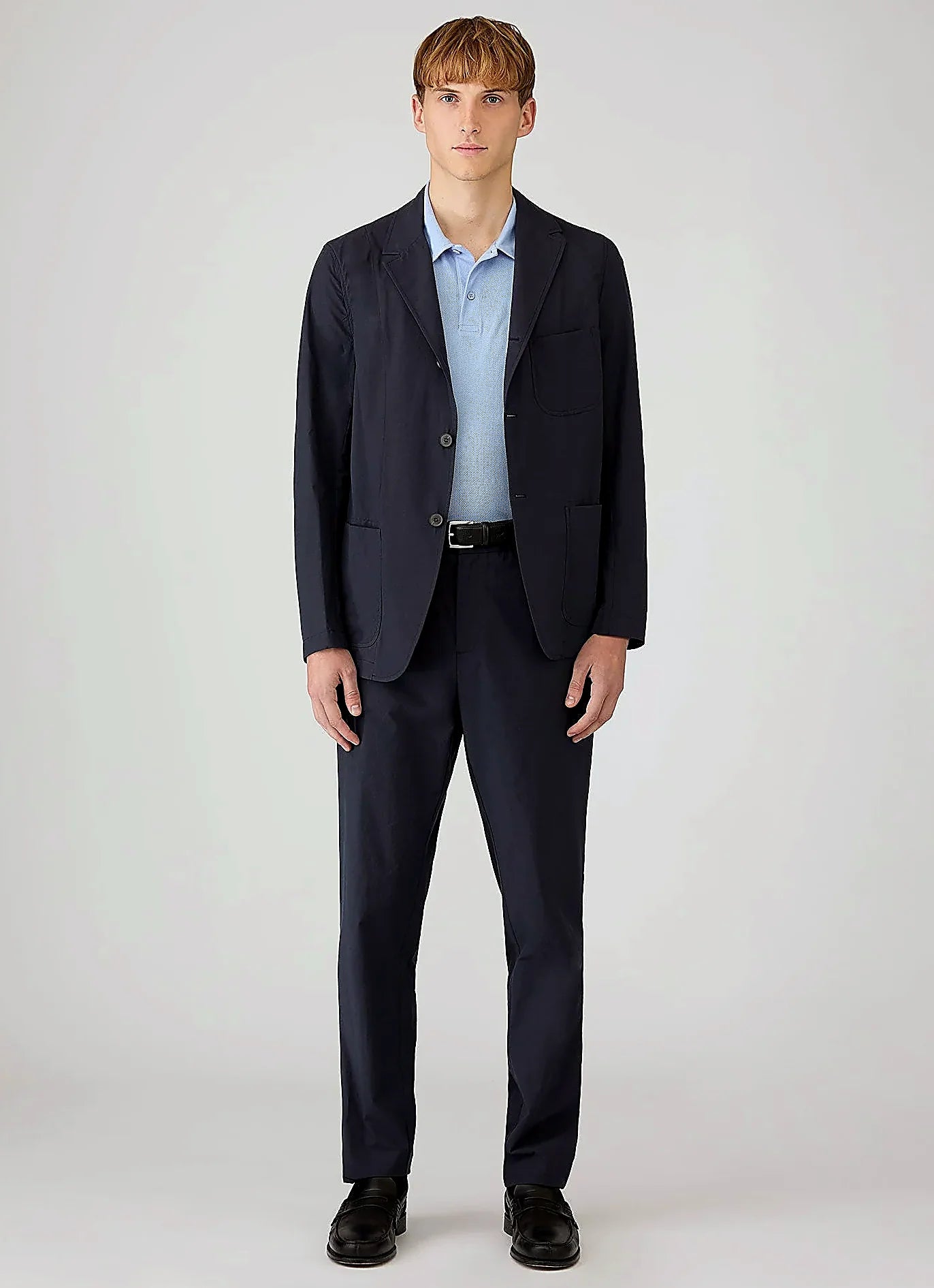 Sky polo shirt in mesh cotton, slim fit