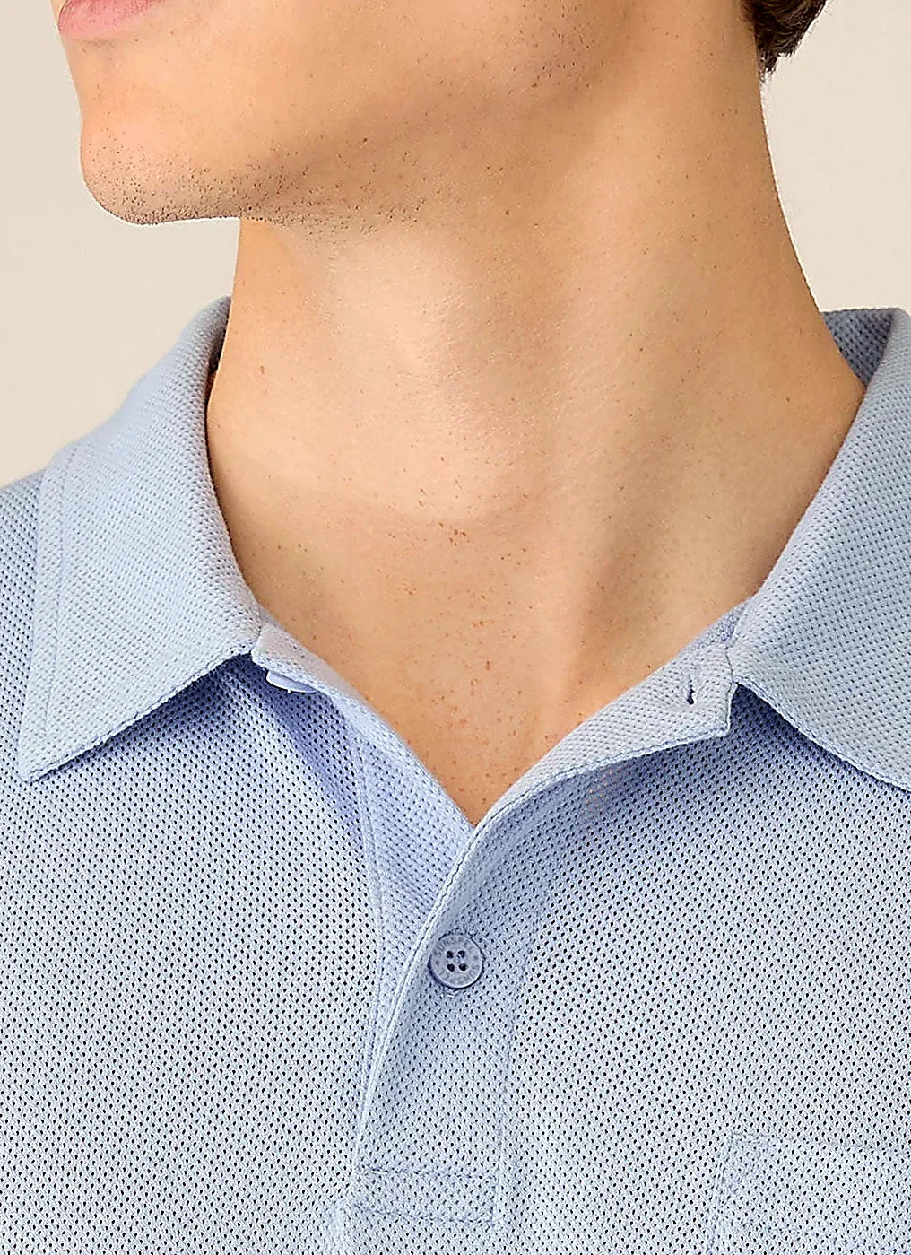 Sky polo shirt for men, mesh cotton