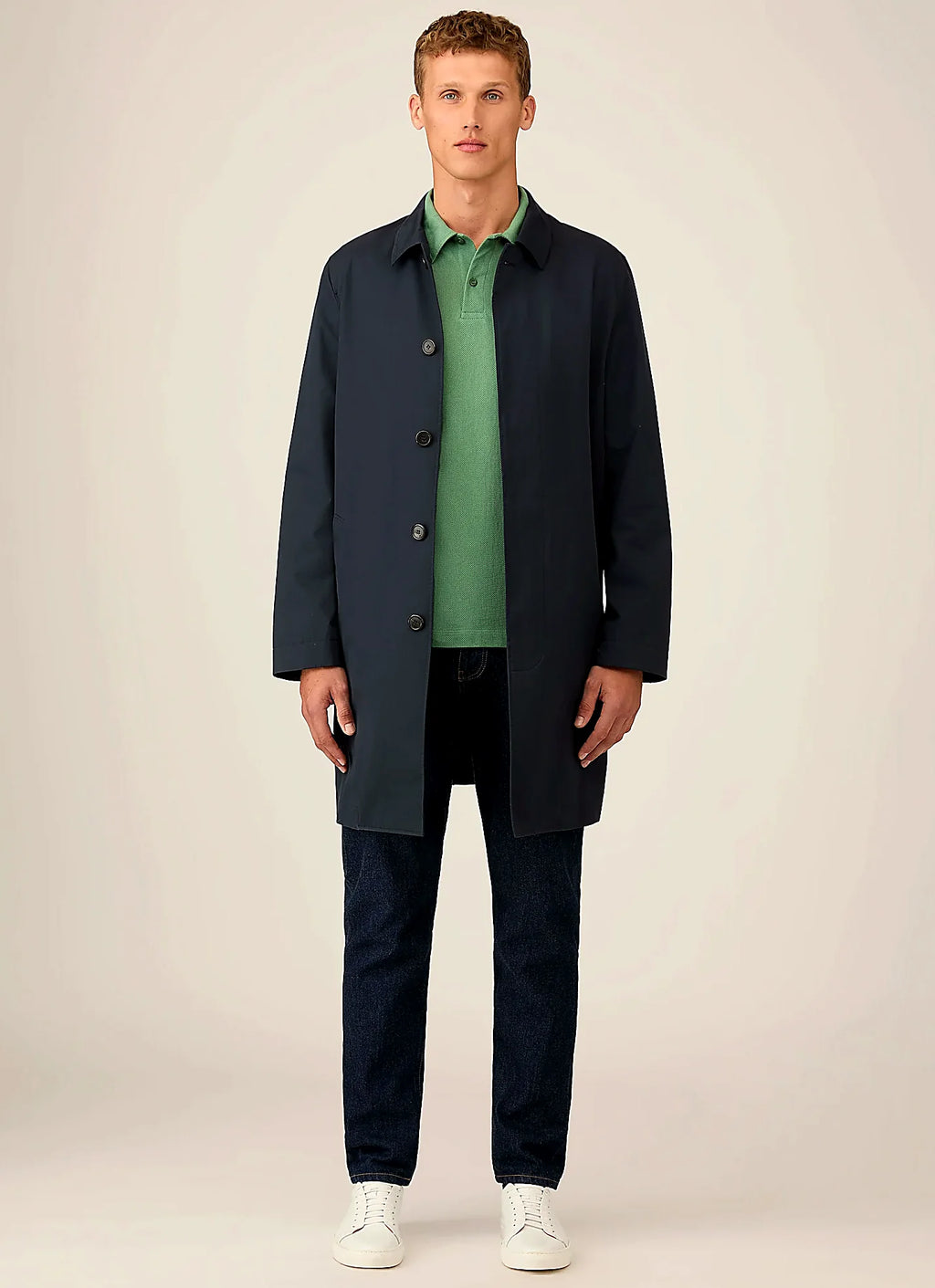 Thyme polo shirt in mesh cotton, slim fit