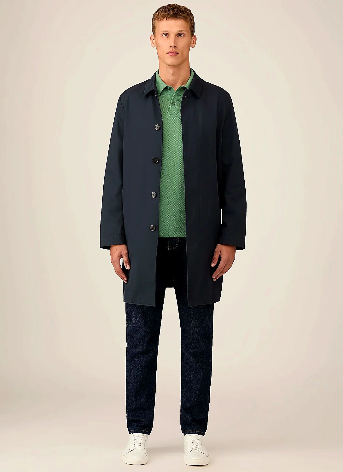 Thyme polo shirt in mesh cotton, slim fit