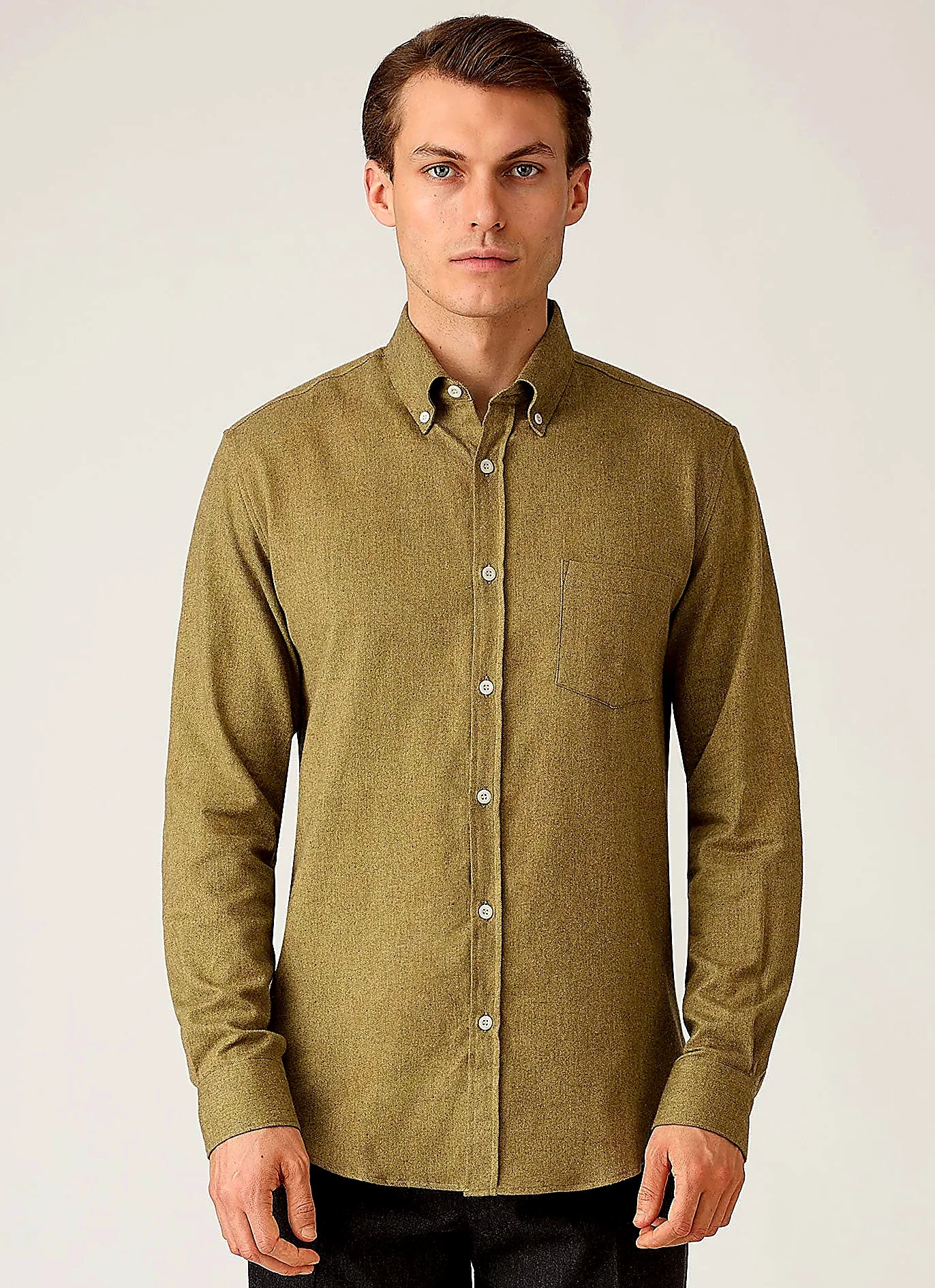 Artichoke brushed cotton flannel flannel shirt for men