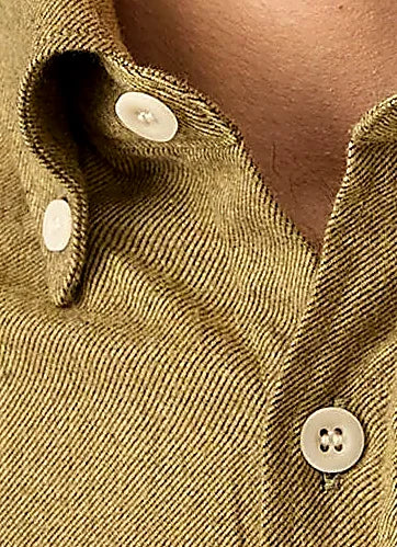 Artichoke flannel shirt for men, brushed cotton flannel