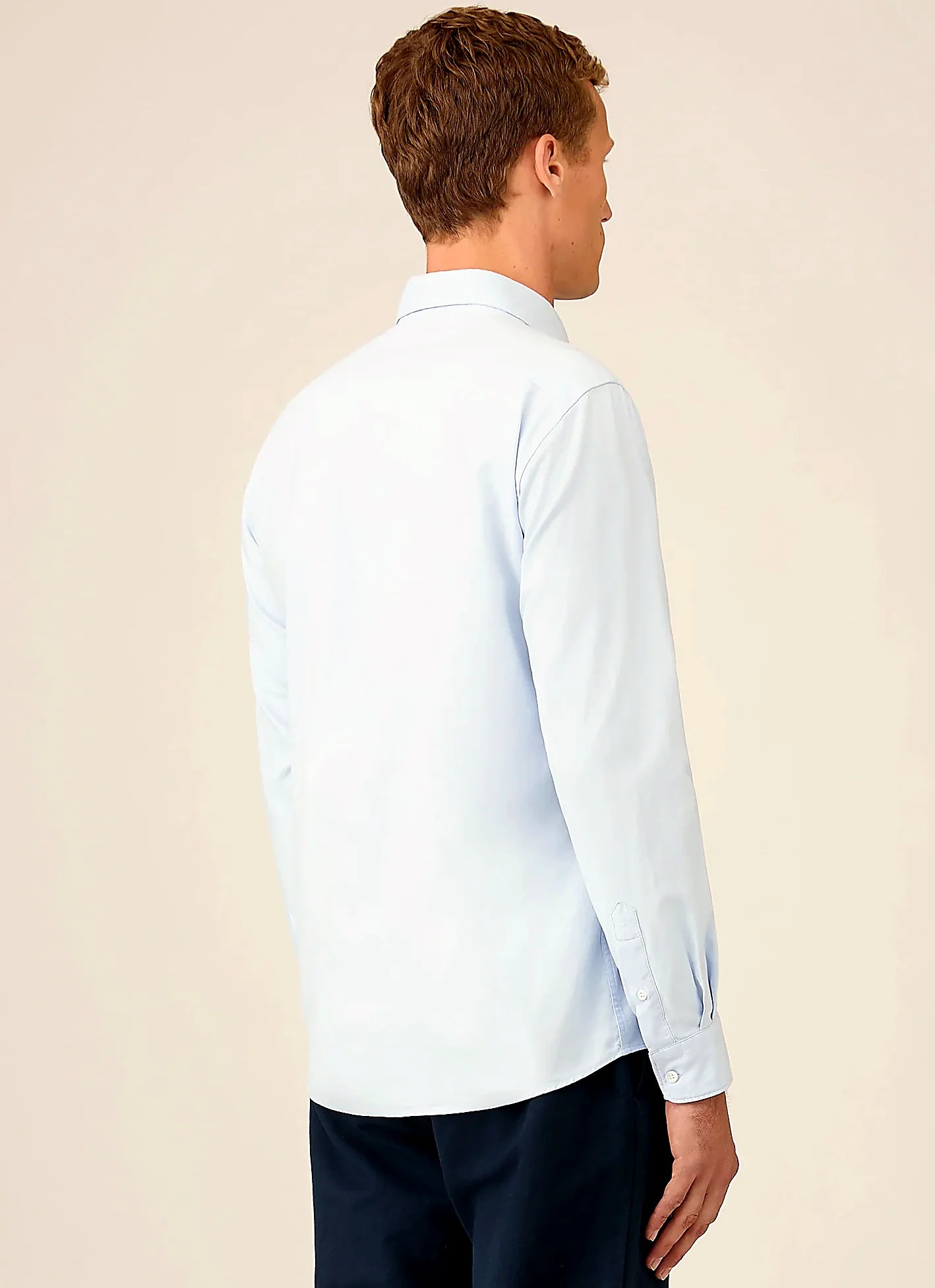 Men's cotton Oxford shirt in Light Blue
