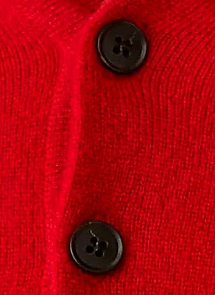 Ruby Red knitted polo shirt for men, cashmere