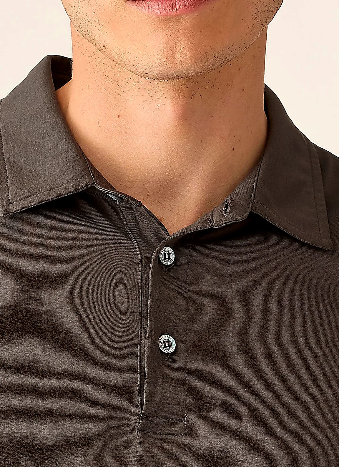 Anthracite jersey polo shirt for men, supima cotton