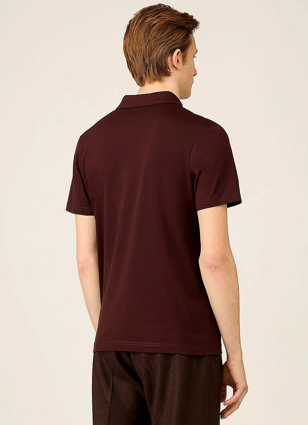 Men's supima cotton jersey polo shirt in Bakelite