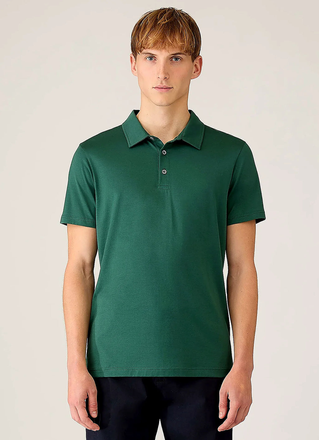 Forest supima cotton jersey polo shirt for men