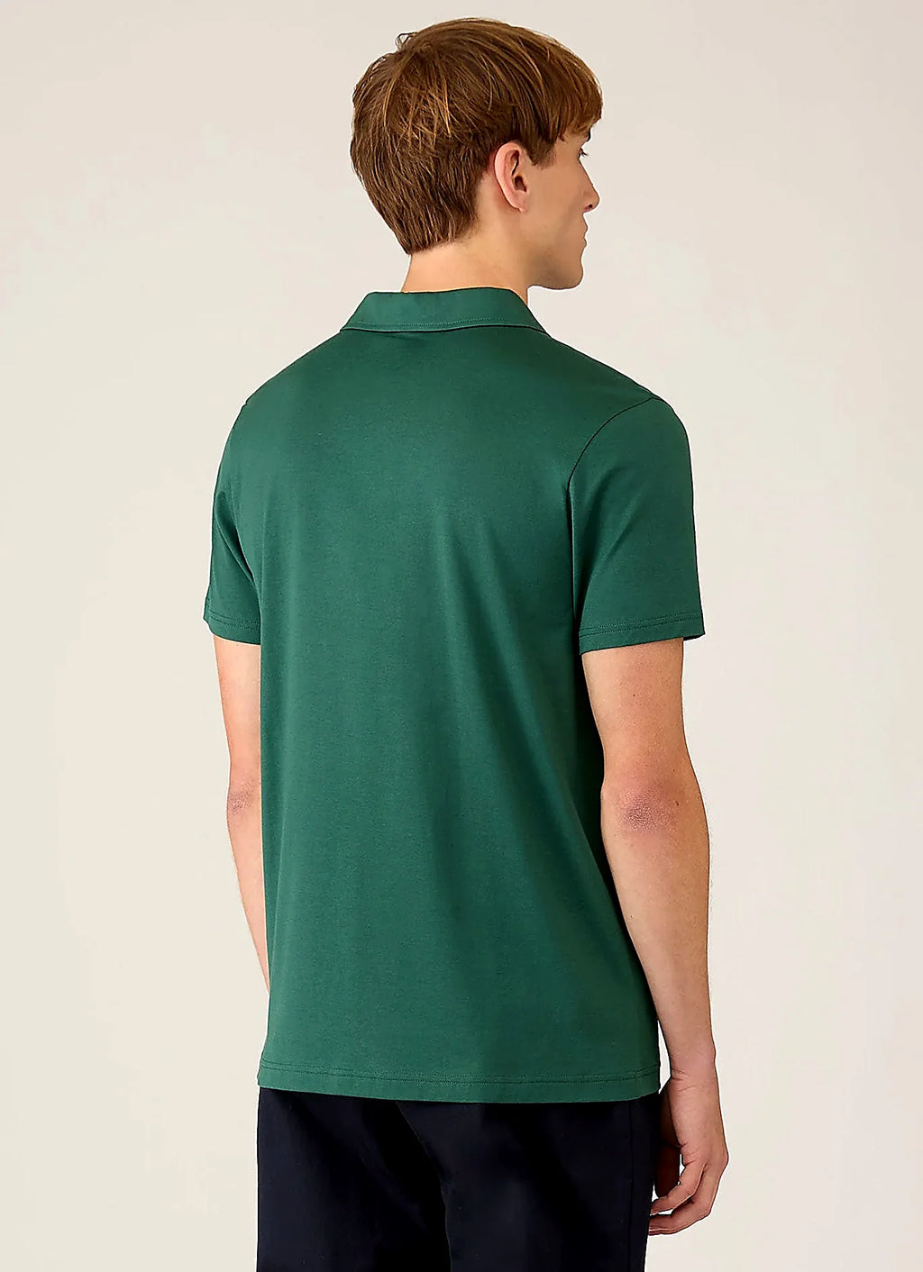Men's supima cotton jersey polo shirt in Forest