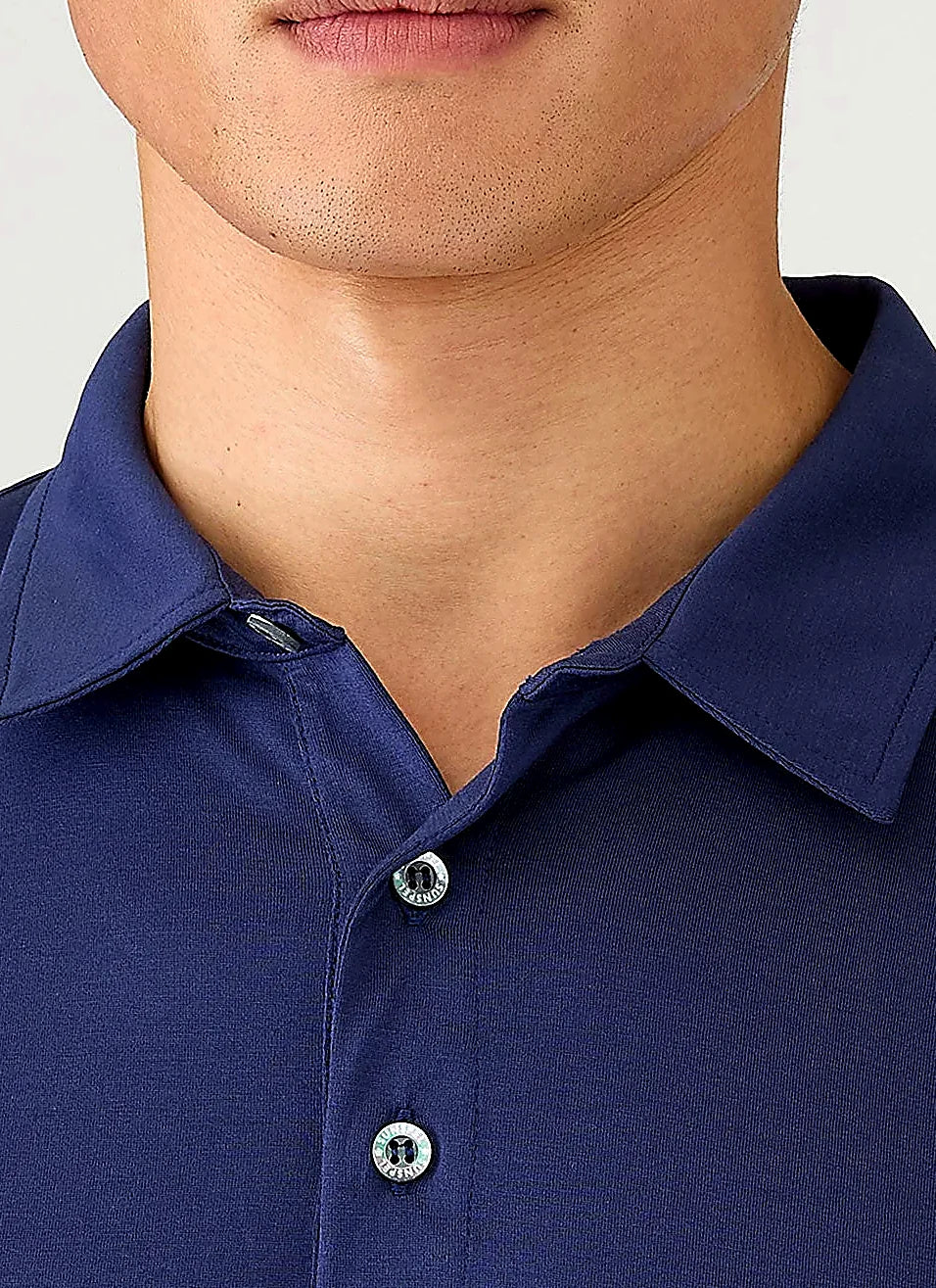 Ink Blue jersey polo shirt for men, supima cotton