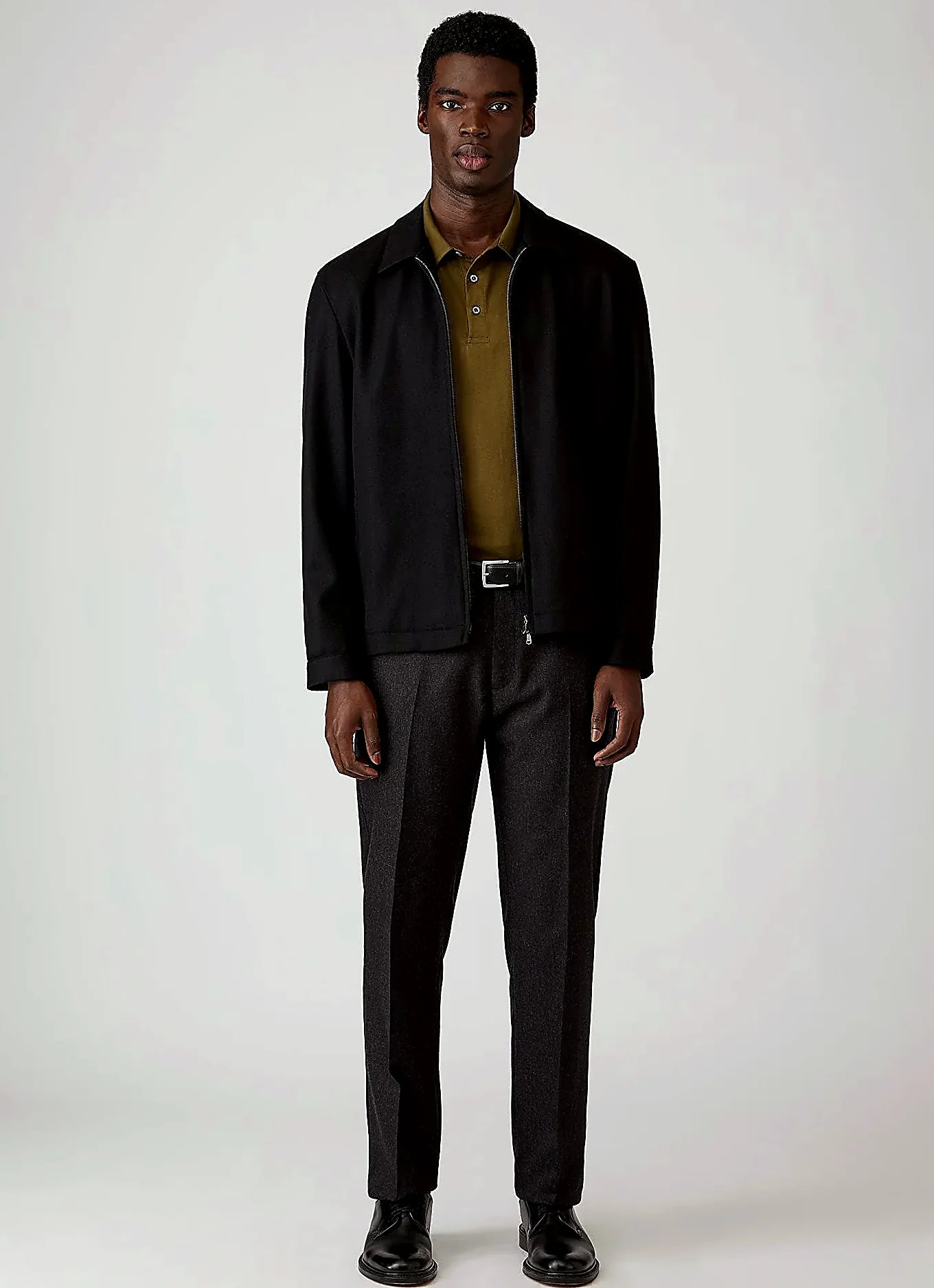 Loden Green jersey polo shirt in supima cotton, everyday wear