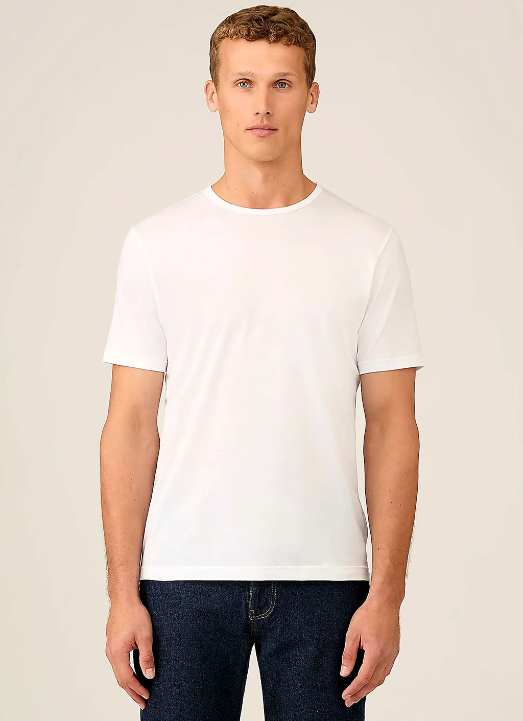 White cotton T-shirt for men