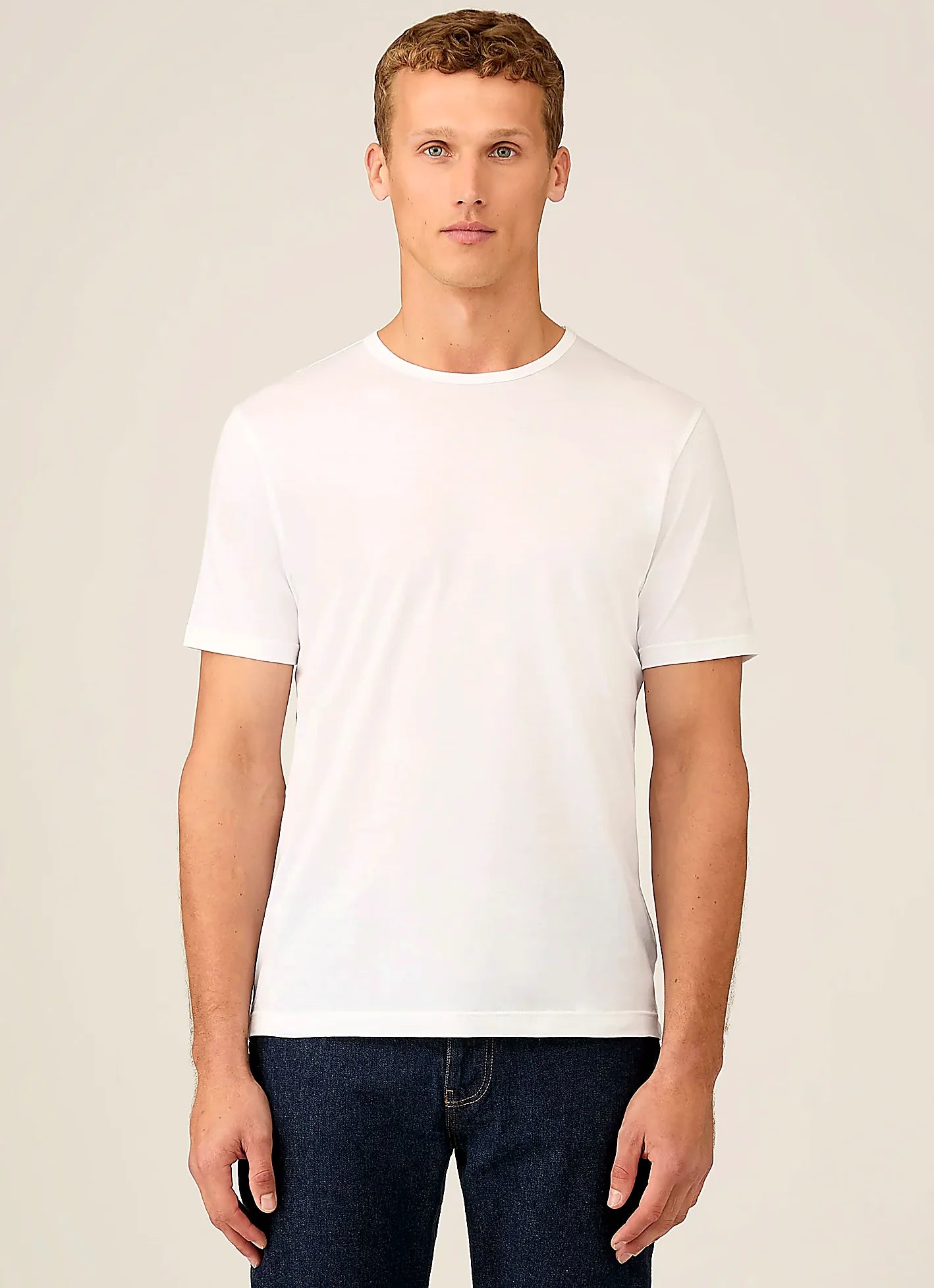 White cotton T-shirt for men