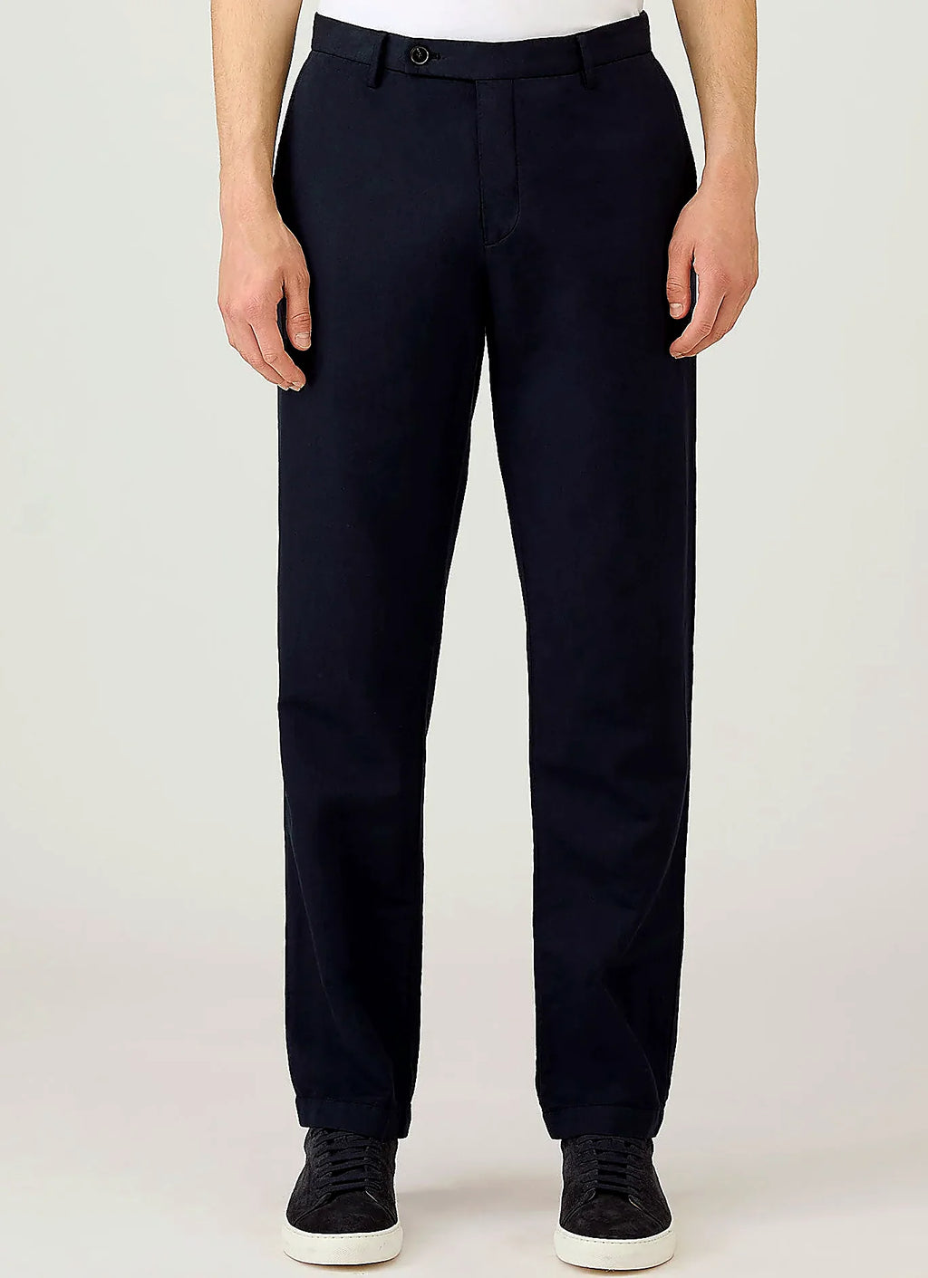Navy cotton linen trouser for men