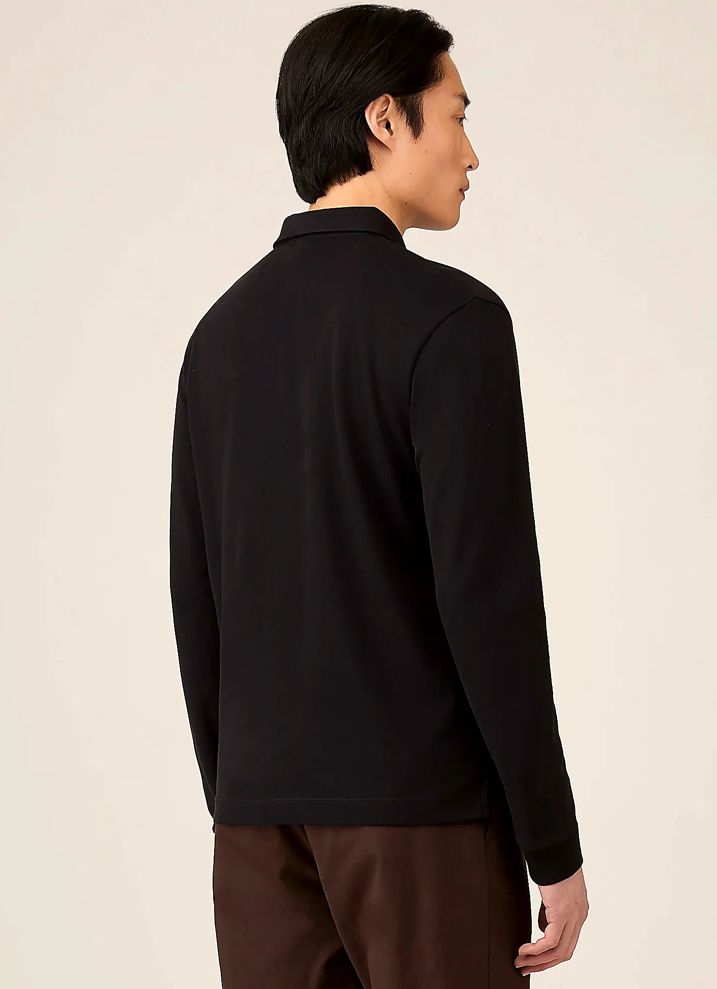 Men's rugby polo shirt in Black