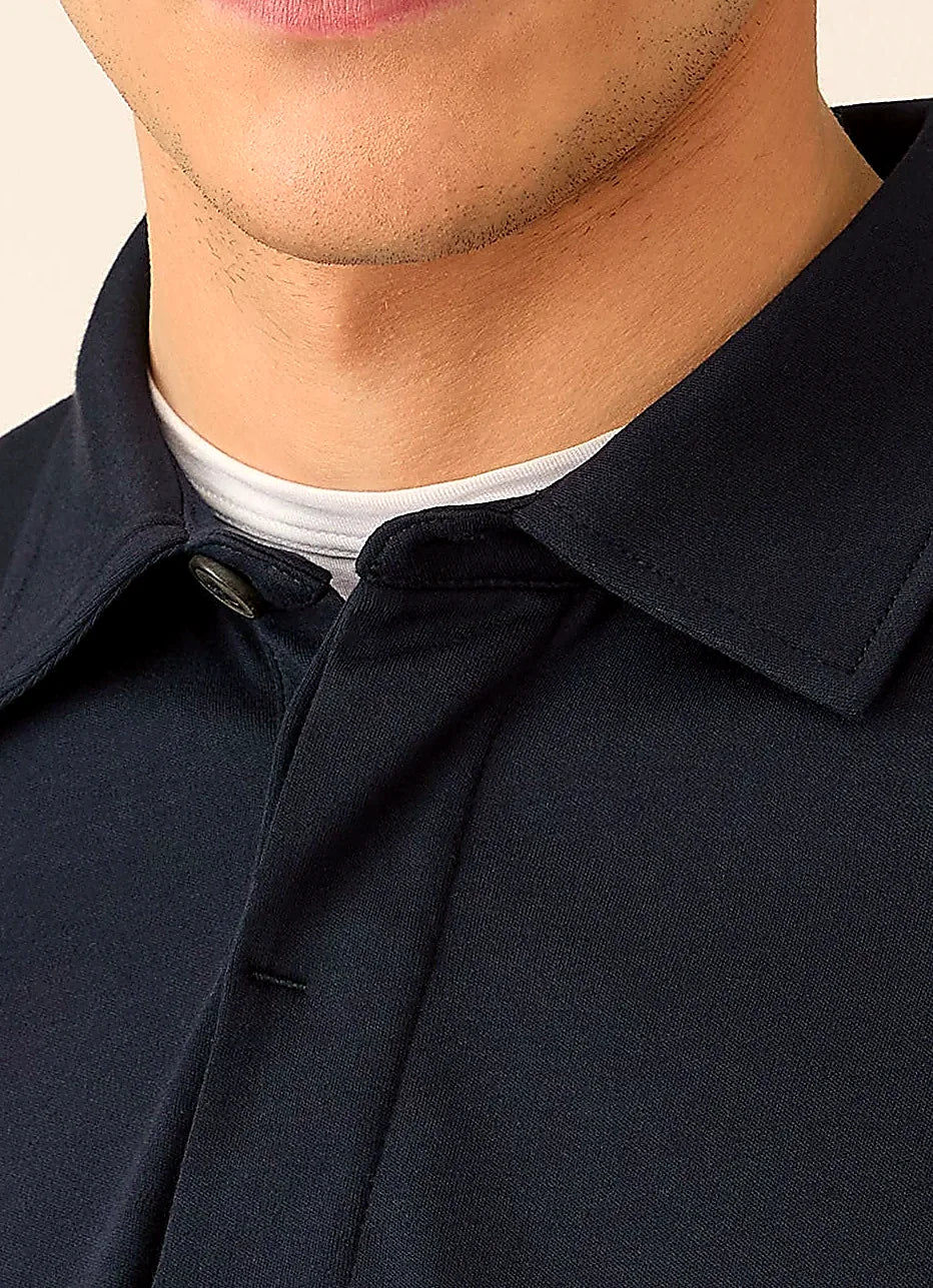 Midnight Navy rugby polo shirt for a men's wardrobe