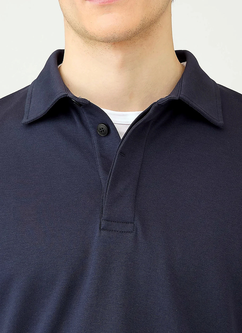 Navy rugby polo shirt for a men's wardrobe
