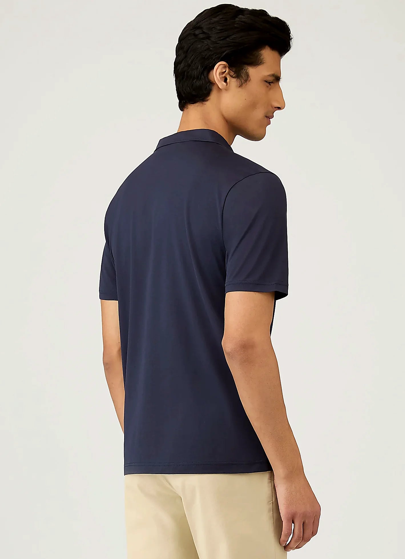 Men's supima cotton jersey polo shirt in Navy