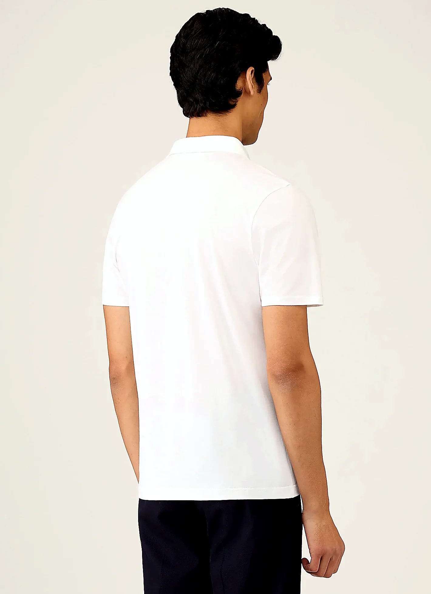 Men's supima cotton jersey polo shirt in White