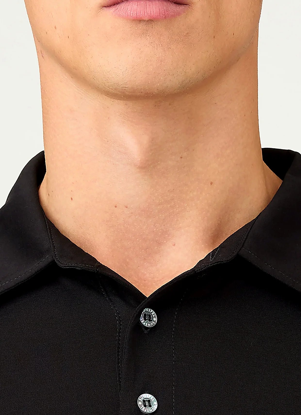 Black jersey polo shirt for men, jersey