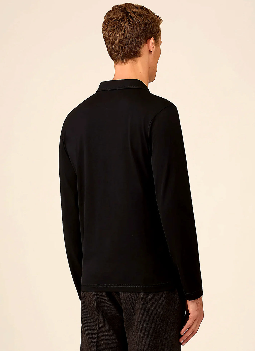 Men's jersey jersey polo shirt in Black