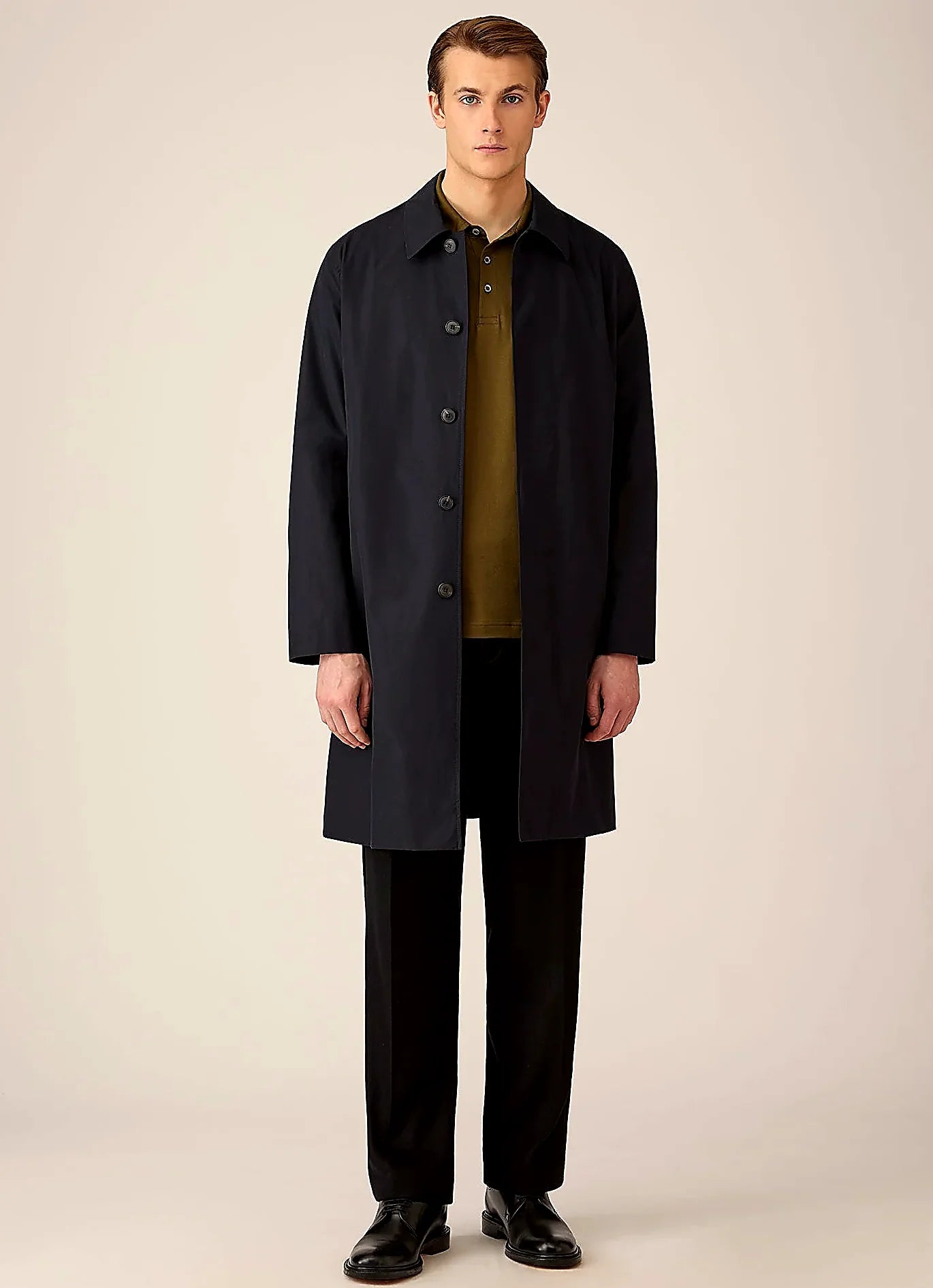 Loden Green jersey polo shirt in jersey, everyday wear
