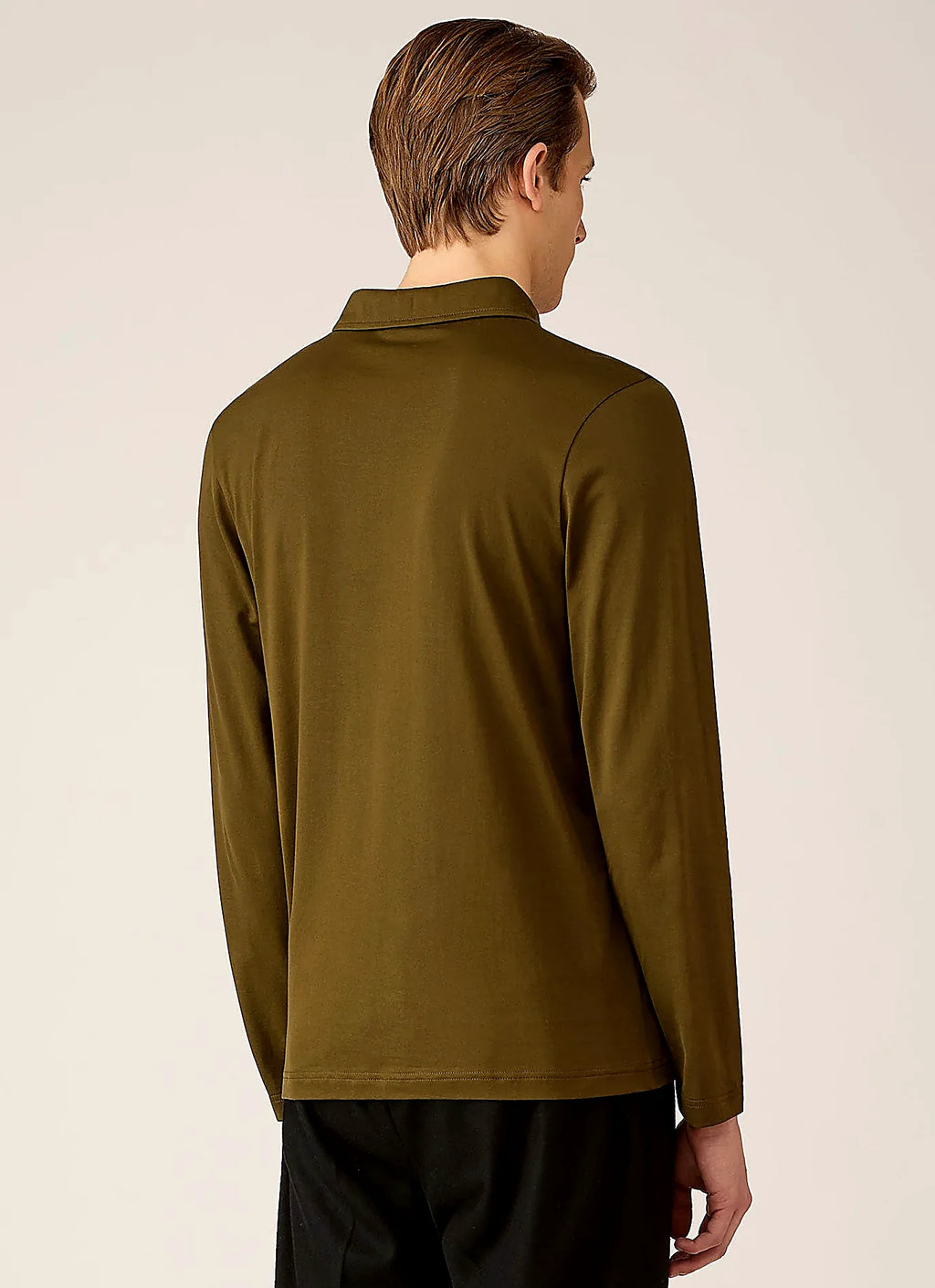 Men's jersey jersey polo shirt in Loden Green