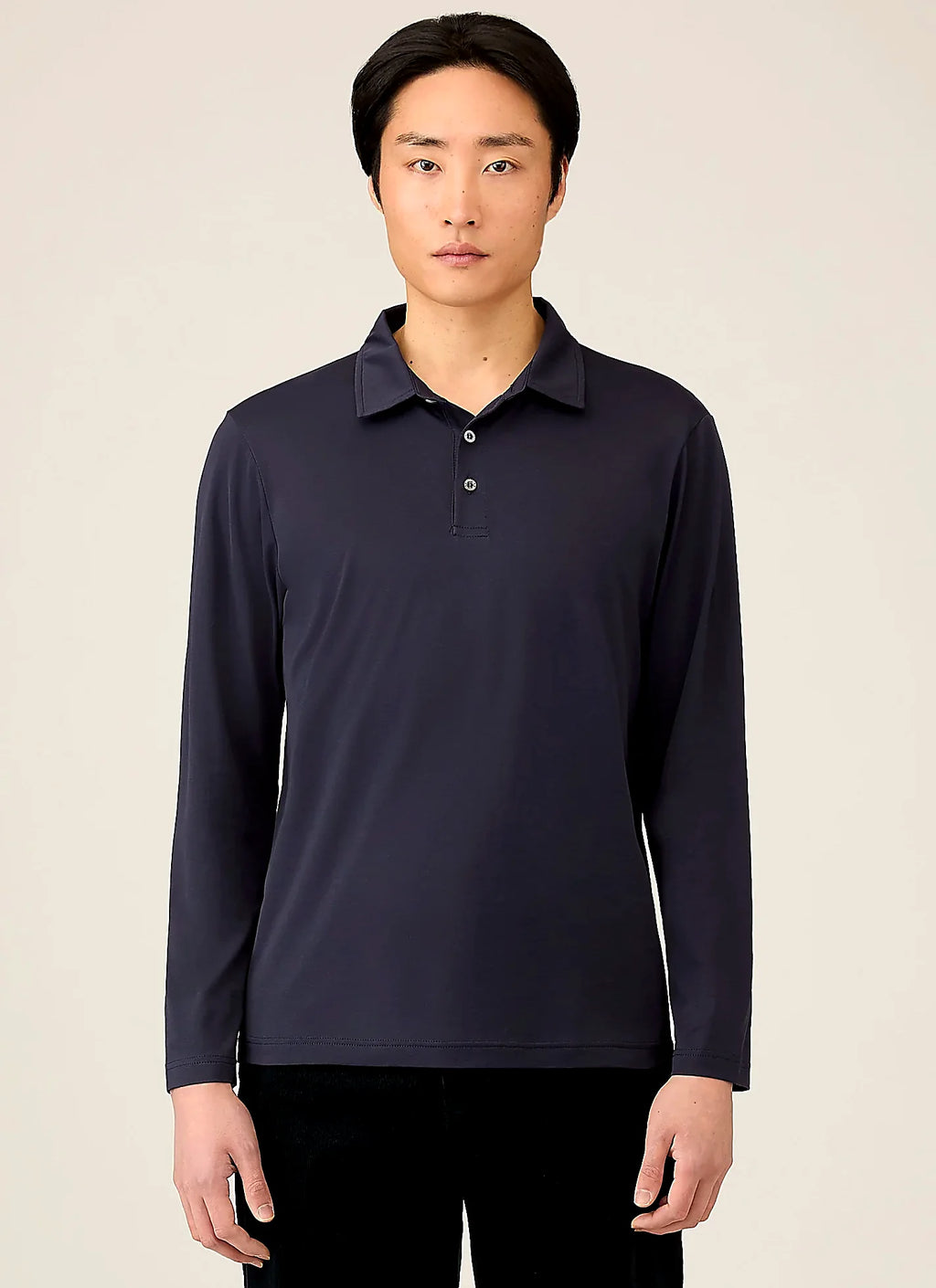 Navy jersey jersey polo shirt for men