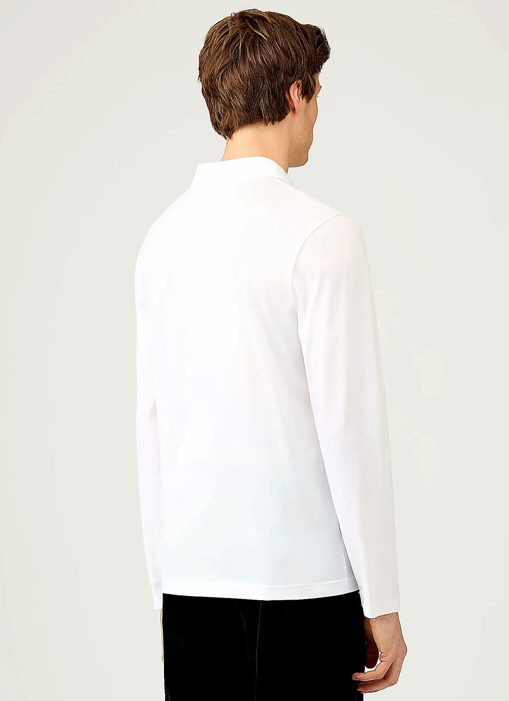 Men's jersey jersey polo shirt in White