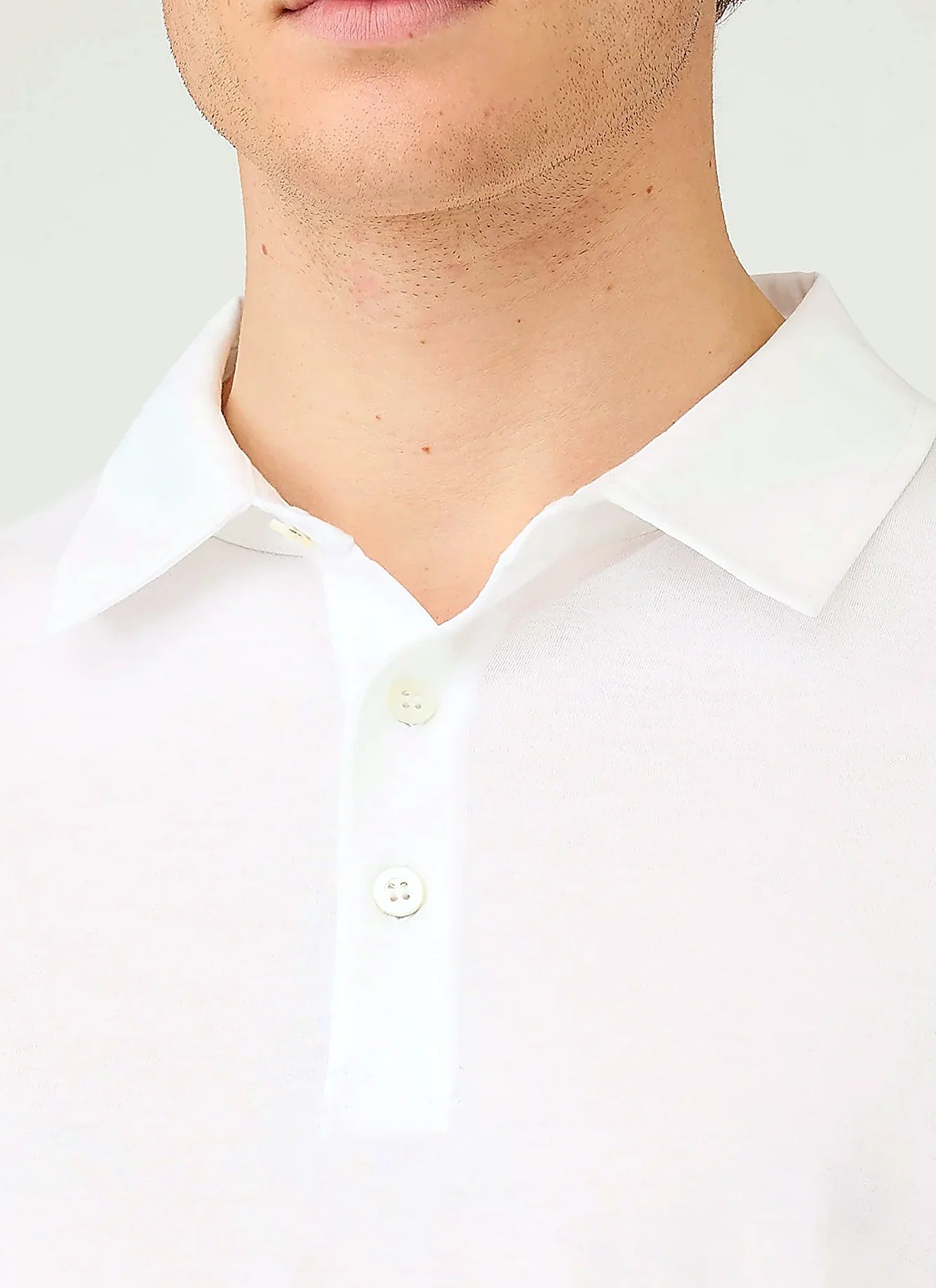 White jersey polo shirt for men, jersey