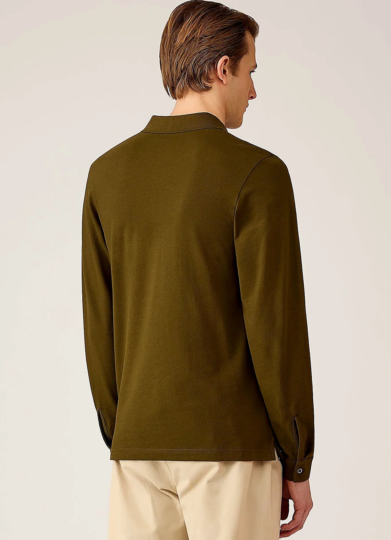 Loden Green polo shirt for men, supima cotton
