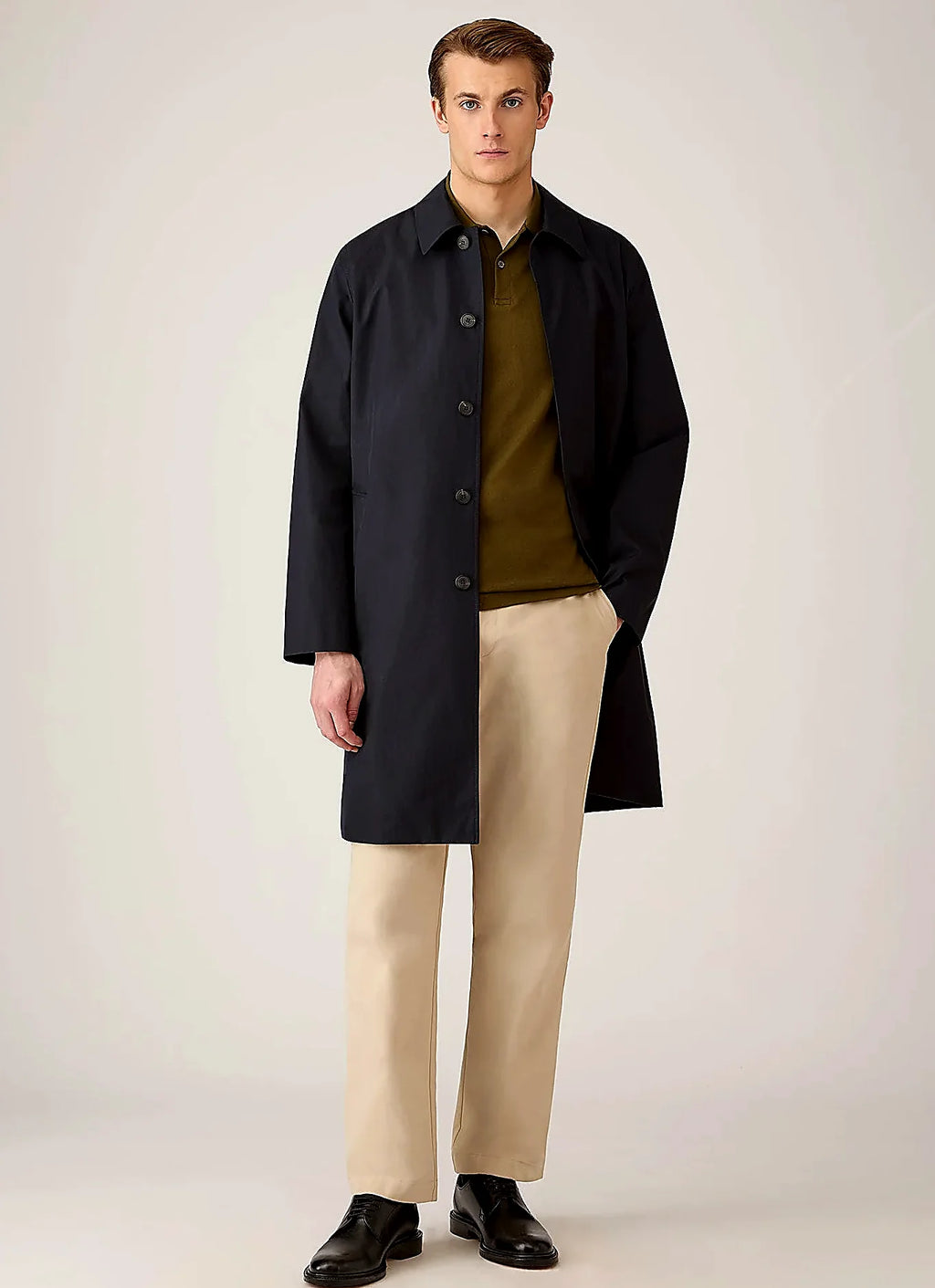 Loden Green polo shirt in supima cotton, everyday wear