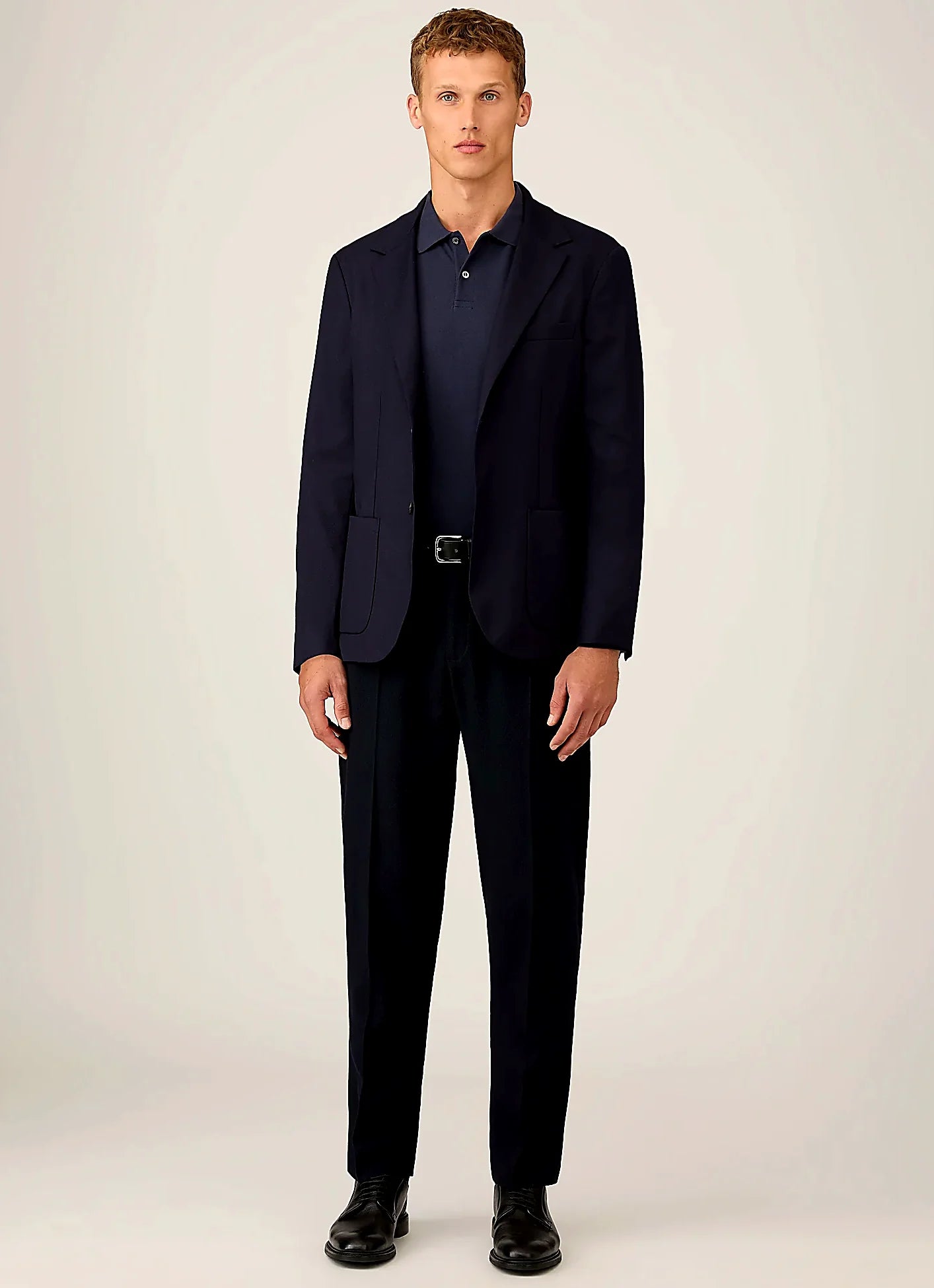 Navy polo shirt in supima cotton, everyday wear