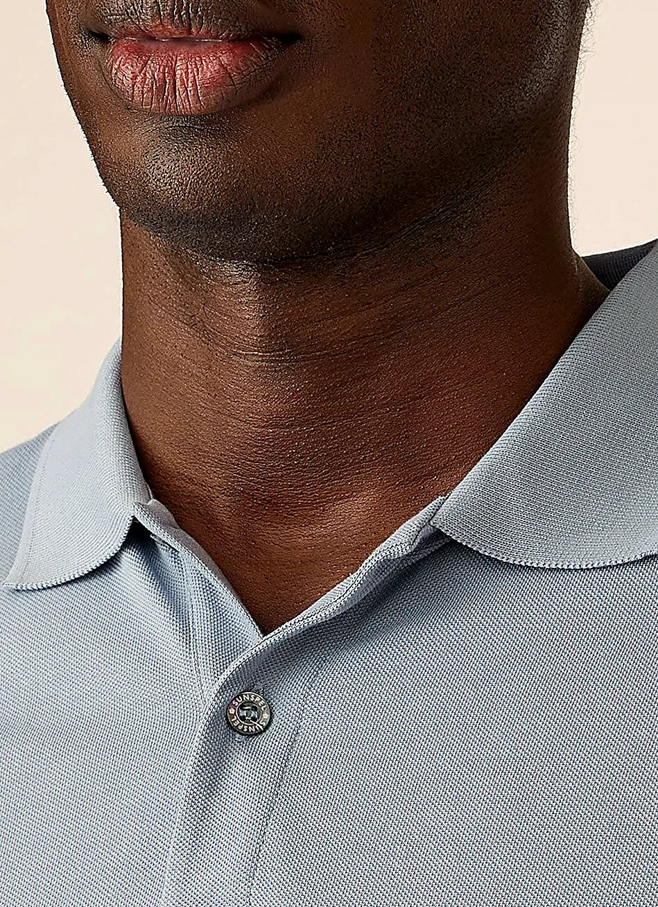 Powder Blue polo shirt for men, supima cotton