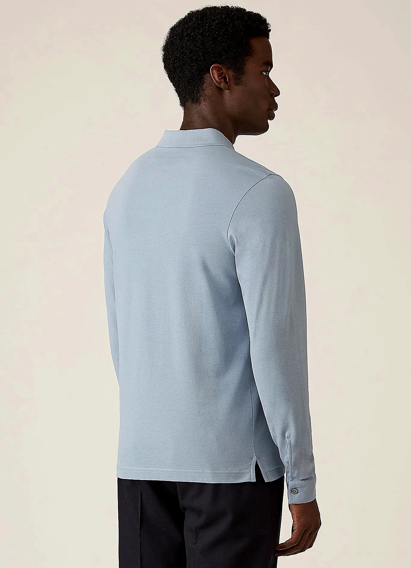 Men's supima cotton polo shirt in Powder Blue