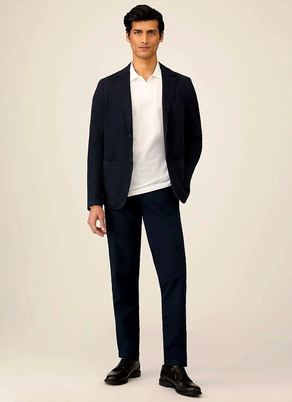 White polo shirt in supima cotton, everyday wear