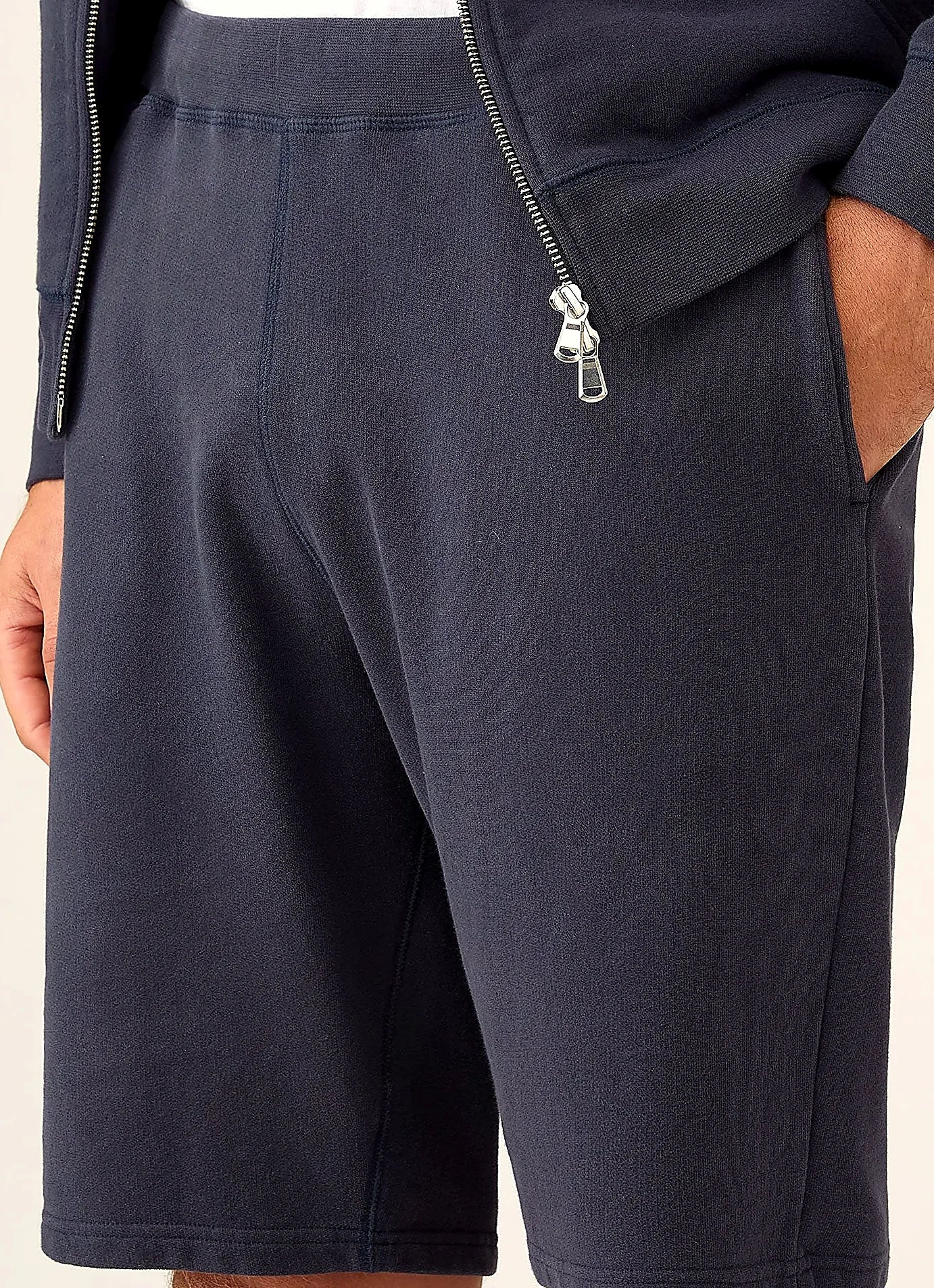 Navy shorts for men, loopback