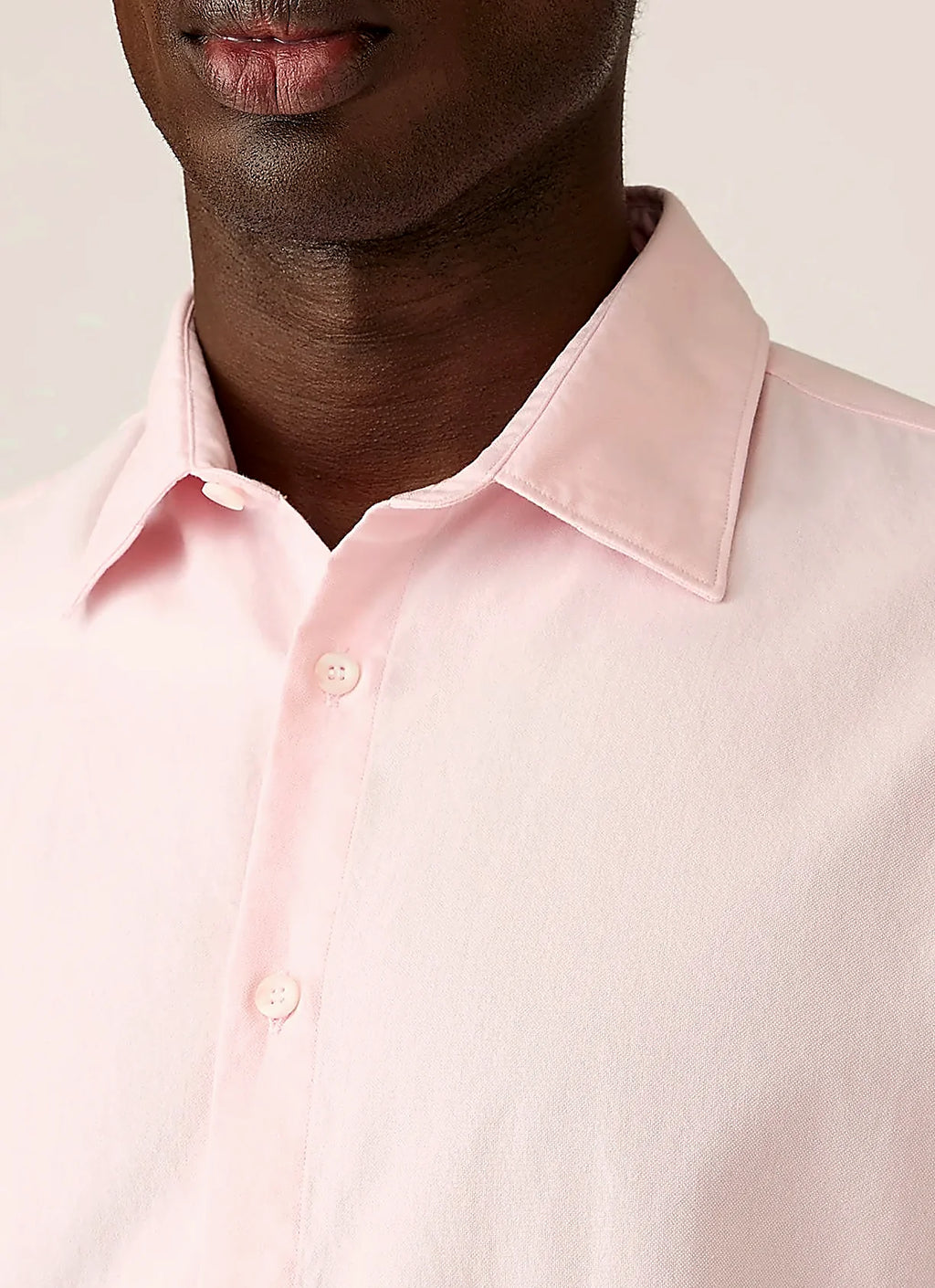 Men's cotton Oxford shirt in Light Pink