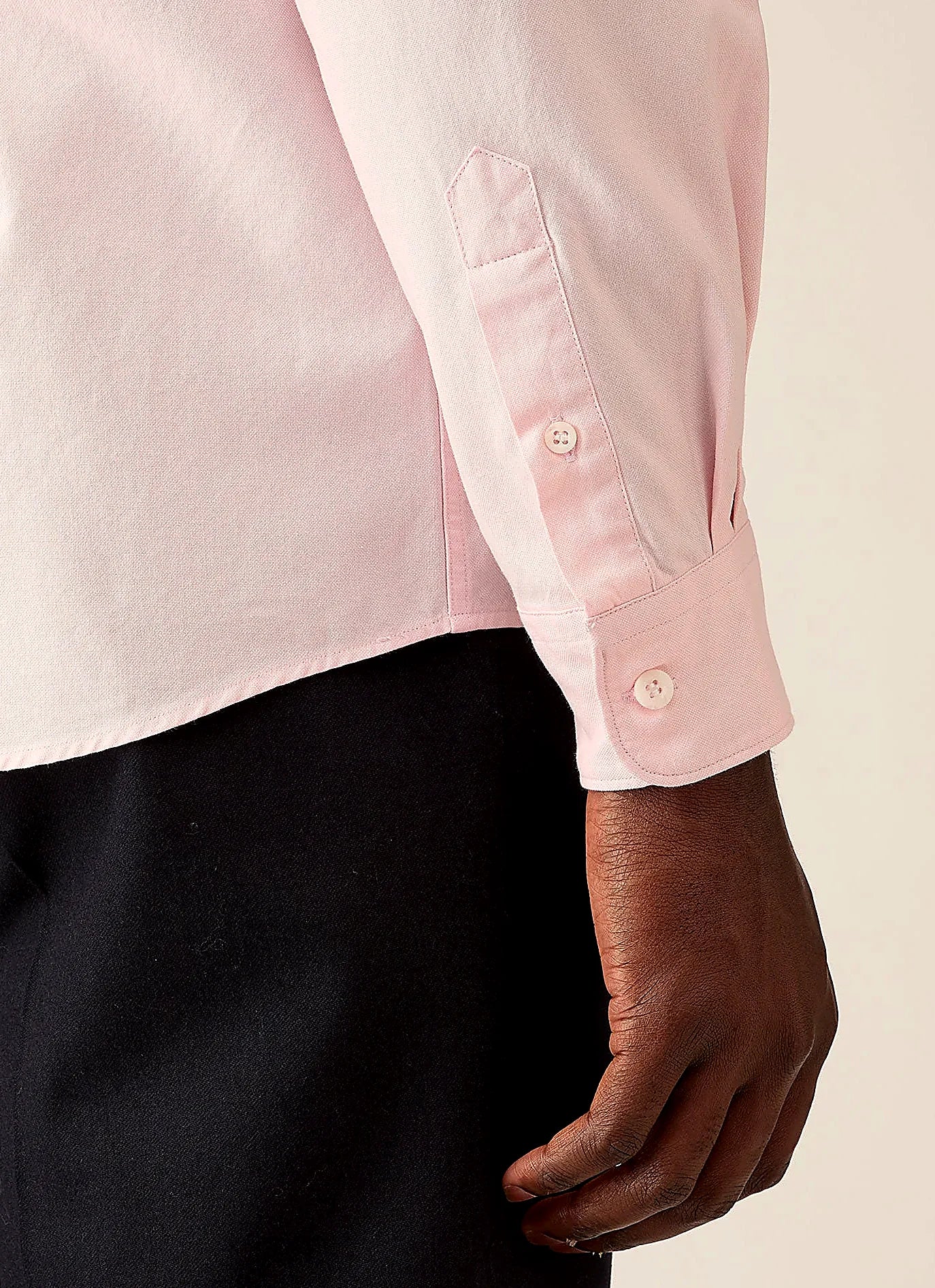 Light Pink Oxford shirt for men, cotton