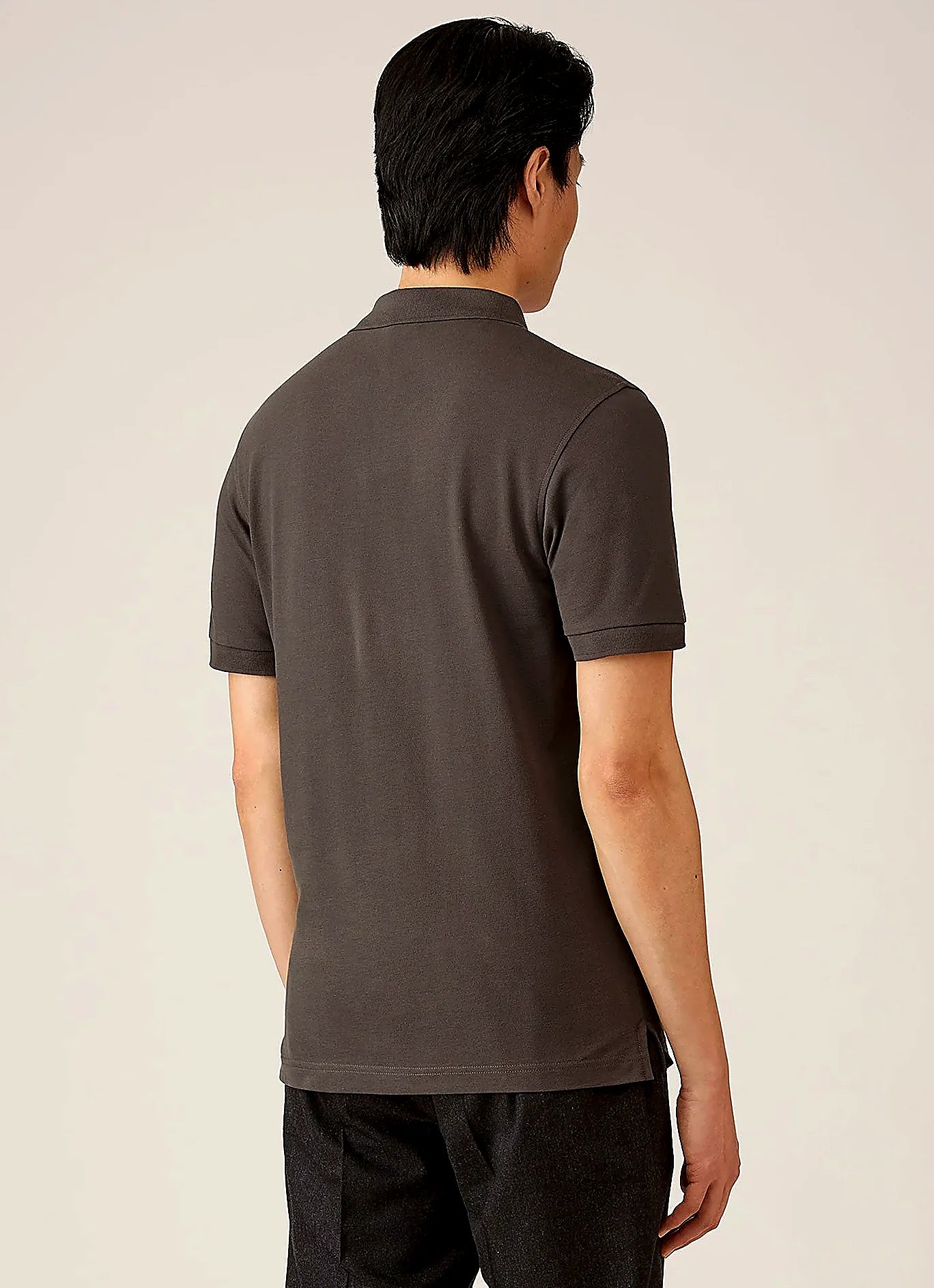 Men's cotton polo shirt in Anthracite