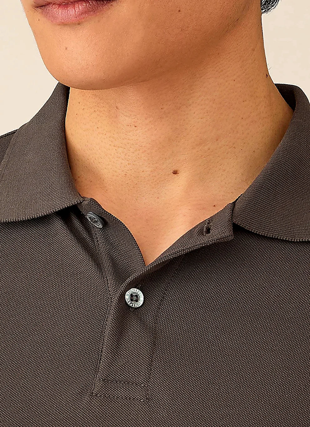 Anthracite polo shirt for men, cotton