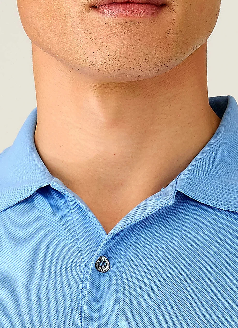 Azure Blue polo shirt for men, supima cotton