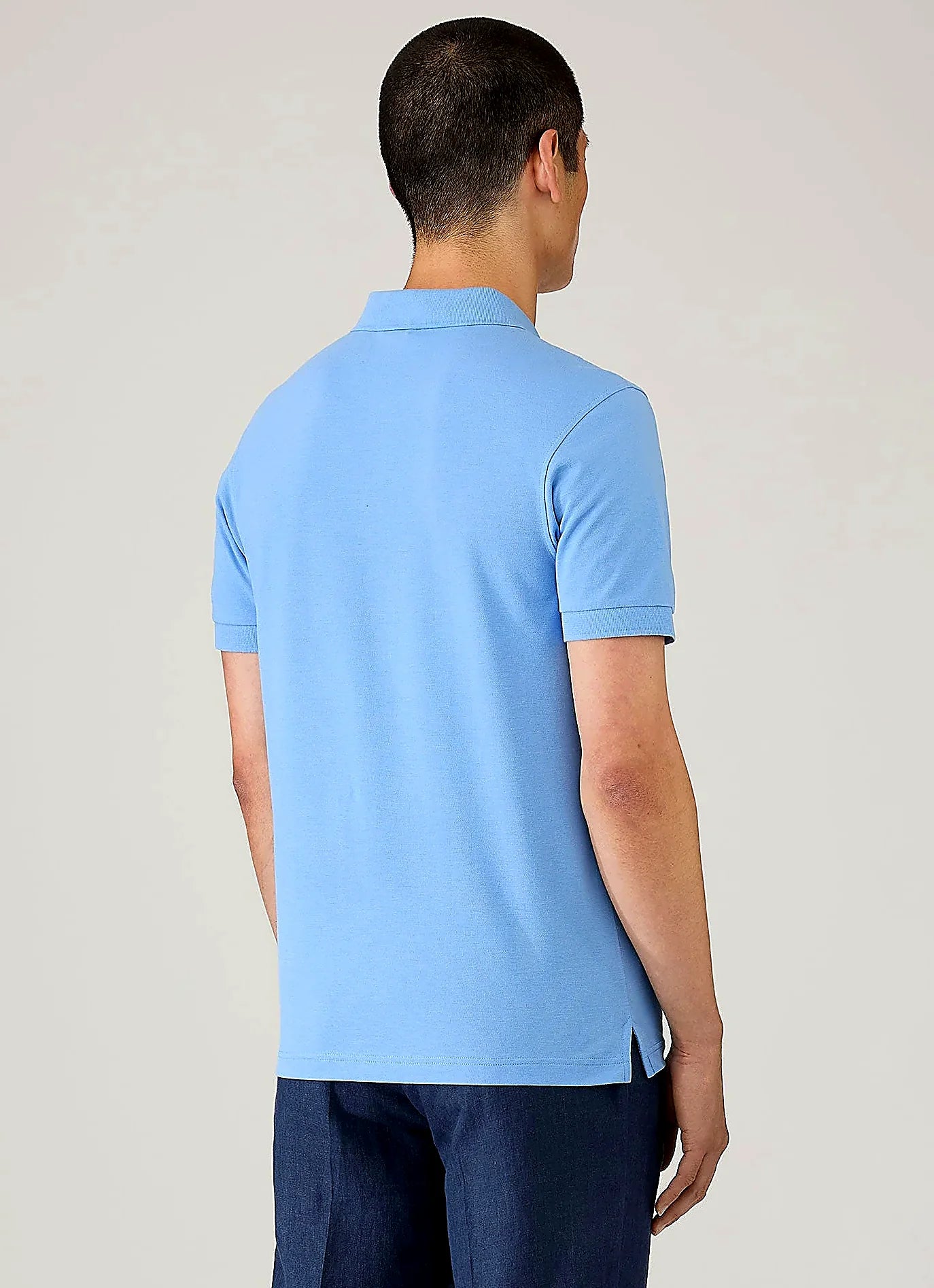 Men's supima cotton polo shirt in Azure Blue