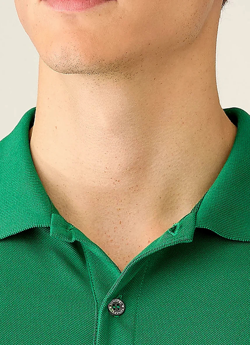 Bright Green polo shirt for men, supima cotton