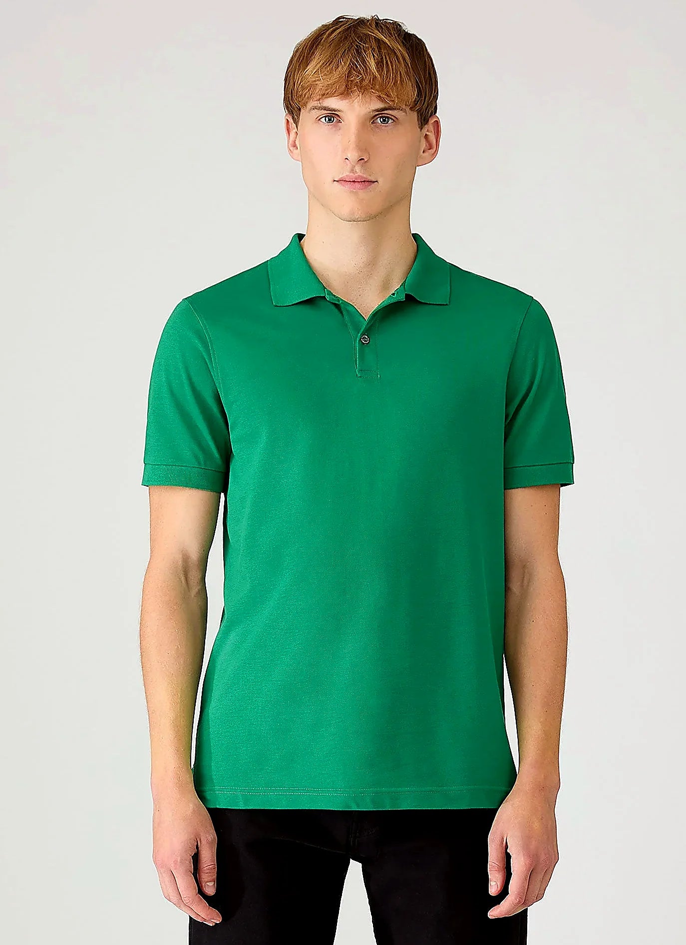 Bright Green supima cotton polo shirt for men